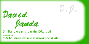 david janda business card